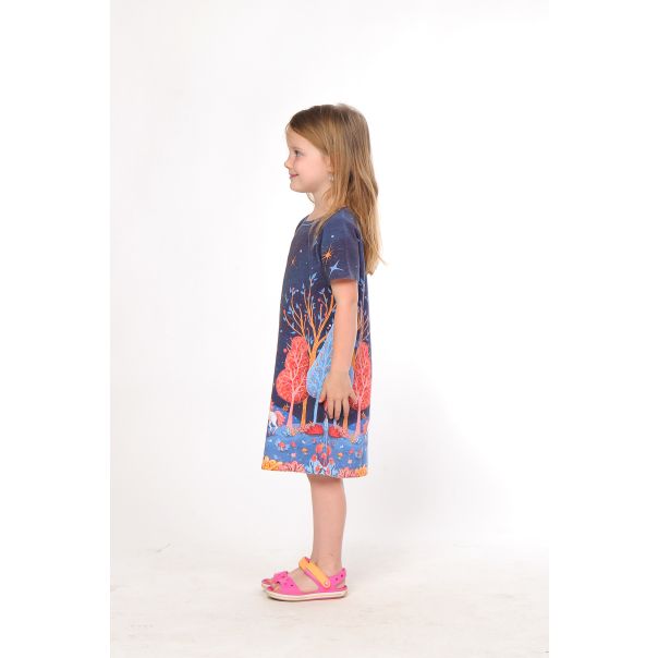 BAIKA Letnja haljina za devojčice - Konjić u čarobnoj šumi - LHDKSU