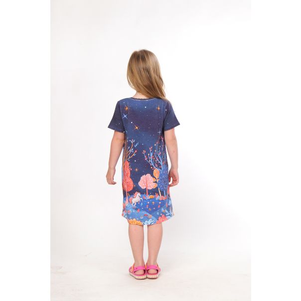 BAIKA Letnja haljina za devojčice - Konjić u čarobnoj šumi - LHDKSU