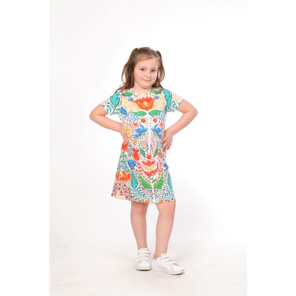 BAIKA Letnja haljina za devojčice - Beli eden - LHDBED