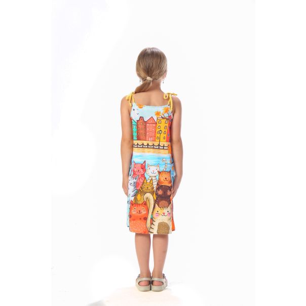BAIKA Haljina na bretele za devojčice - Mace iz Amsterdama - LHDAMSB