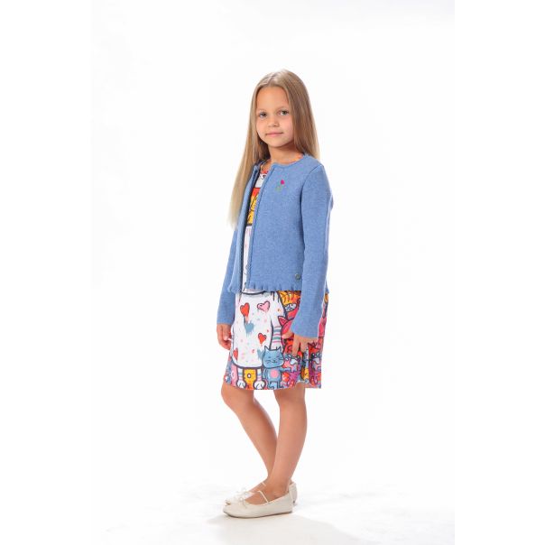 BAIKA Kardigan za devojčice - Solid Plavi - TKDSPLV