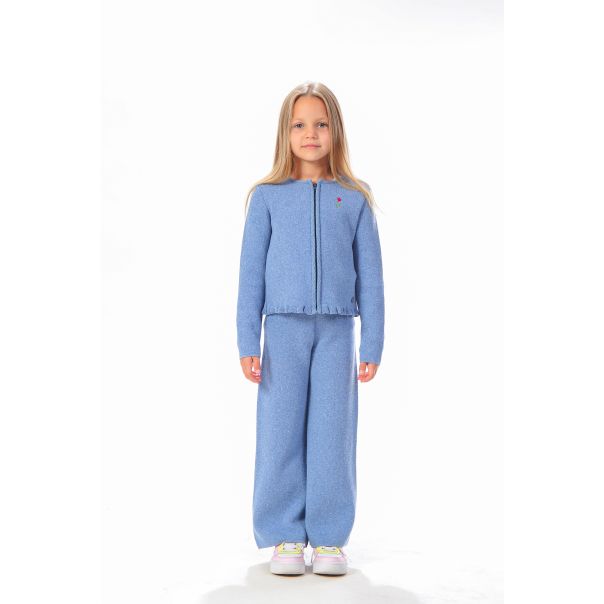 BAIKA Kardigan za devojčice - Solid Plavi - TKDSPLV