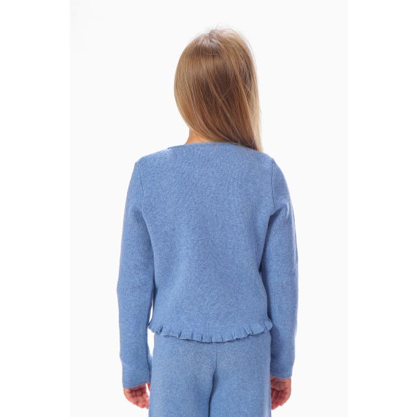 BAIKA Kardigan za devojčice - Solid Plavi - TKDSPLV