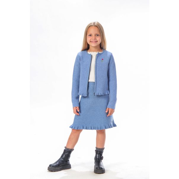 BAIKA Kardigan za devojčice - Solid Plavi - TKDSPLV