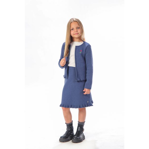 BAIKA Kardigan za devojčice - Solid Teget - TKDSTGT