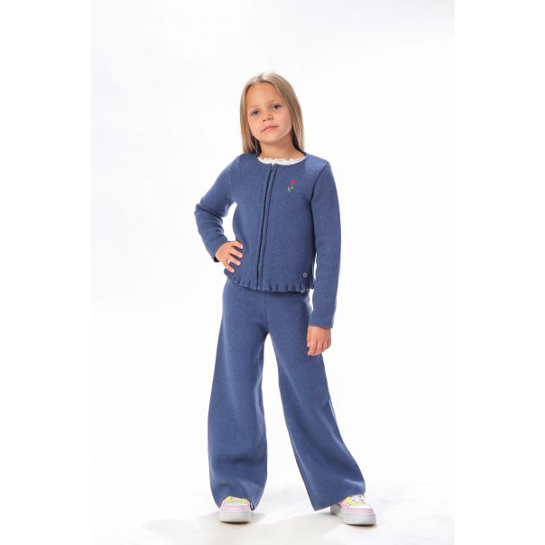 BAIKA Kardigan za devojčice - Solid Teget - TKDSTGT