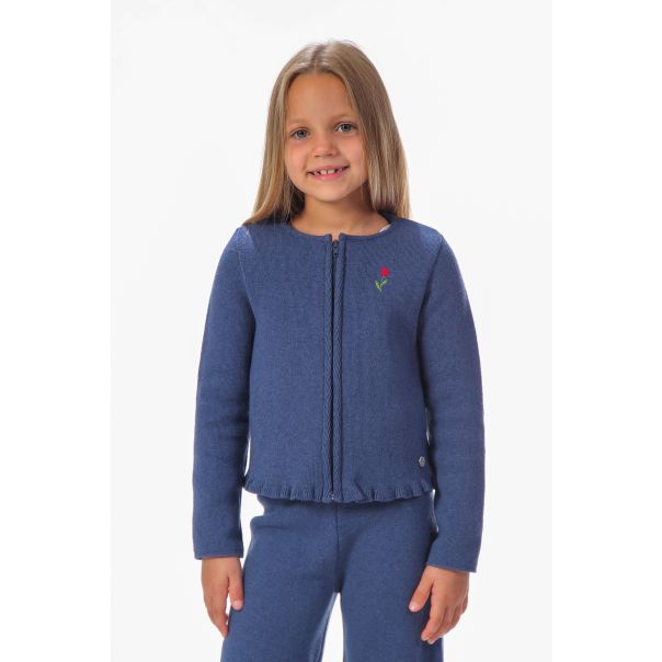 BAIKA Kardigan za devojčice - Solid Teget - TKDSTGT