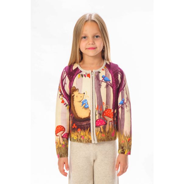 BAIKA Kardigan za devojčice - Jež - TKDJEZ