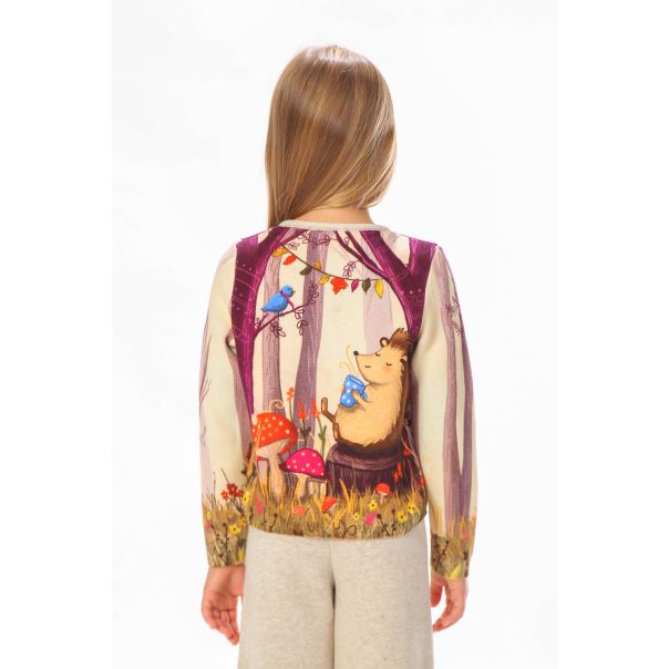 BAIKA Kardigan za devojčice - Jež - TKDJEZ