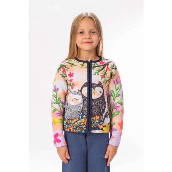 BAIKA Kardigan za devojčice - Zaljubljene Sove - TKDSOVE