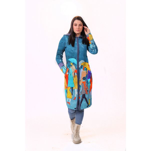 BAIKA Štrikani kaput za žene - Kiša - KOKIS