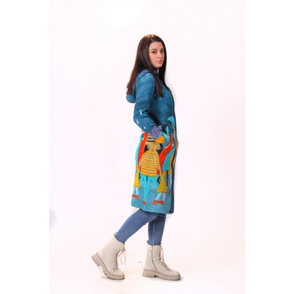 BAIKA Štrikani kaput za žene - Kiša - KOKIS