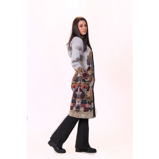 BAIKA Štrikani kaput za žene - Tempera - KOTEM