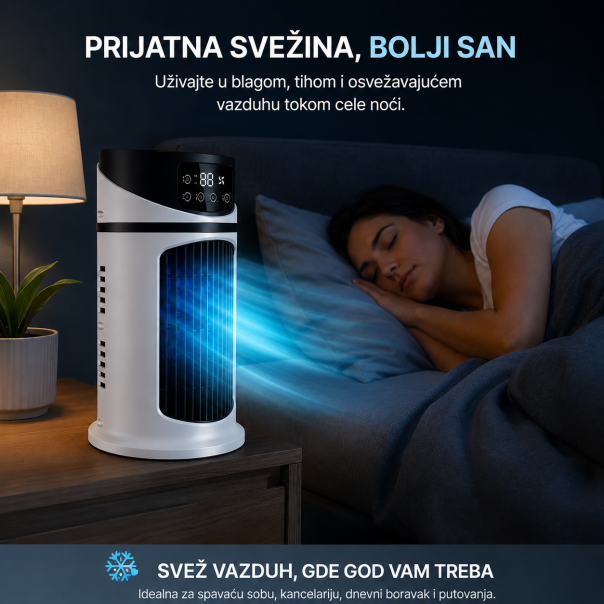 Prenosiva mini klima 3 u 1, Ventilator i ovlaživač vazduha, USB - EP3305328