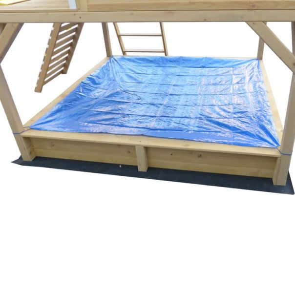 KINDER HOME Velika dečija kućica sa peščanikom i toboganom, za igru na otvorenom u dvorištu i bašti - C225