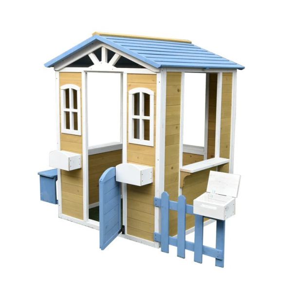 KINDER HOME Dečija kućica, drvena, igra na otvorenom u dvorištu i bašti - C351