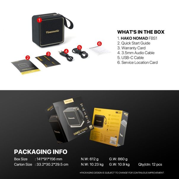 Fantech Bluetooth zvucnik FBS1 Hako Nomad crni - EP3199322