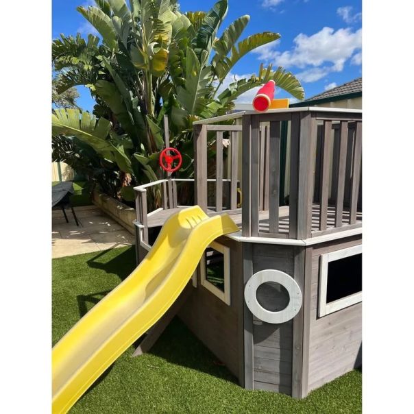 Dečija drvena penjalica Piratski brod sa toboganom i peskarnikom KINDER HOME - EP2882603