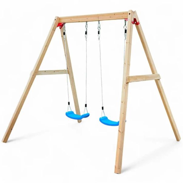 Dečija drvena ljuljaška KINDER HOME za baštu, dupla - C673