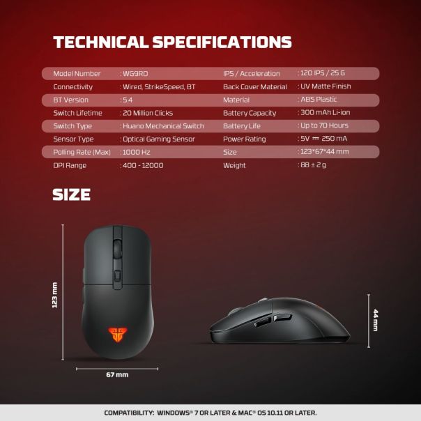 FANTECH Mis Wireless Gaming WG9RD Kanata Space Edition - EP3192929