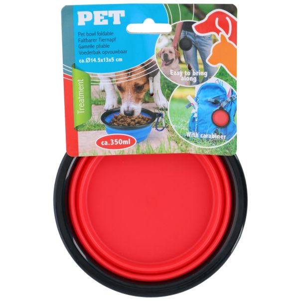 PET TREATMENT Sklopiva činija za pse crvena 350 ml - EP3174581