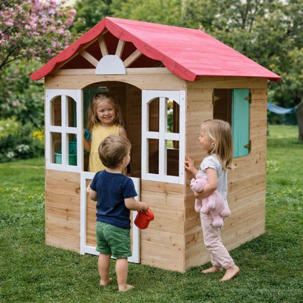 Dečija drvena kućica za igru na otvorenom KINDER HOME - EP2988389