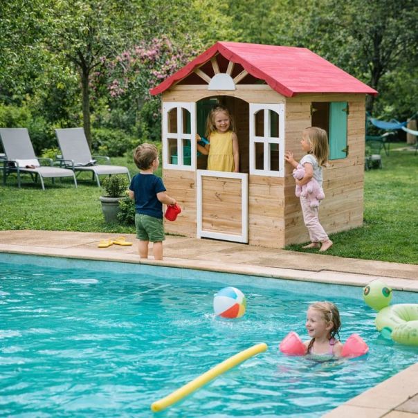 Dečija drvena kućica za igru na otvorenom KINDER HOME - EP2988389