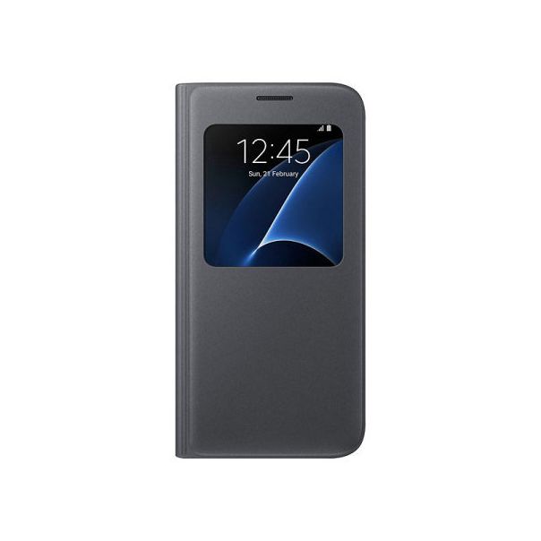 SAMSUNG Maska sa preklopom i prozorom S7, crna - EF-CG930-PBE