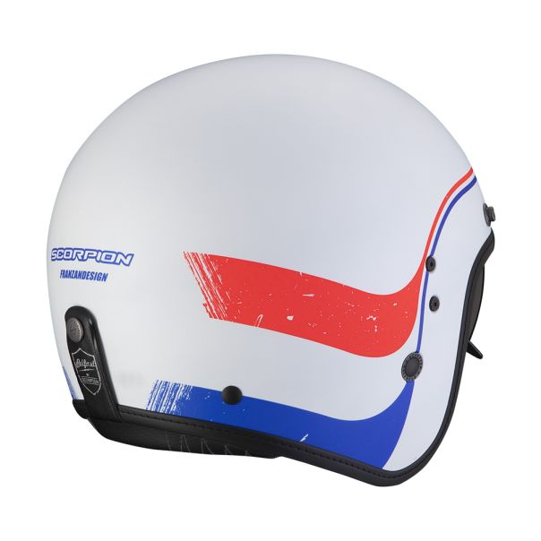SCORPION Belfast evo soul matt white-blue-red - 15SCO78376249