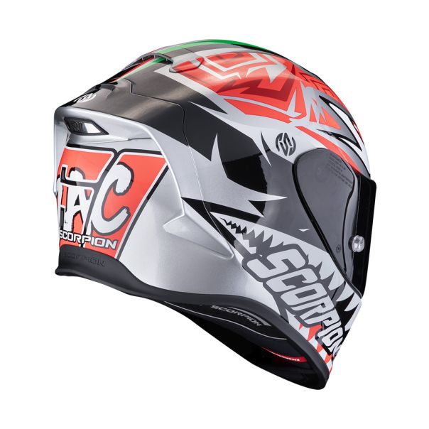 SCORPION Exo-r1 evo air zaccone replica silver-black-red - 15SCO110439327