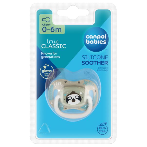 CANPOL Silikonska varalica 0-6m Exotic animals Lenjivac, siva/plava - 34-933_leni