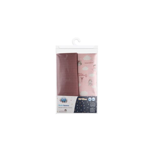 CANPOL Babies muslin pelena Bonjour Paris pink 2/1 70x70cm - 26-901_pin