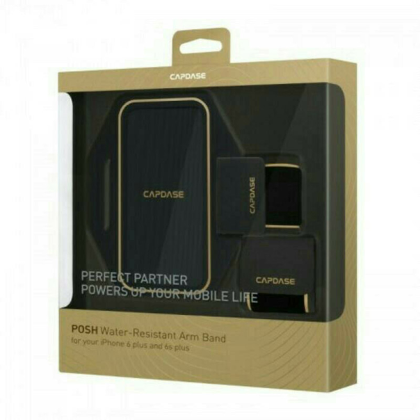 Capdase Water-Resistant Armband (iPhone 4,7 in 139x69x8 mm) Posh 141A Black/Gold - 036838