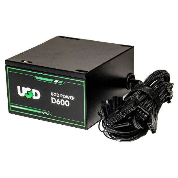 UGD Napajanje D600 600W UGD Power 12cm FAN, 20+4pin, 4+4pin, 3xSATA, 1xIDE, 2x6+2pin - CAS02483
