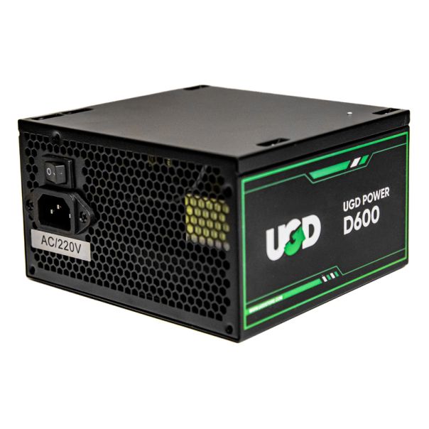 UGD Napajanje D600 600W UGD Power 12cm FAN, 20+4pin, 4+4pin, 3xSATA, 1xIDE, 2x6+2pin - CAS02483