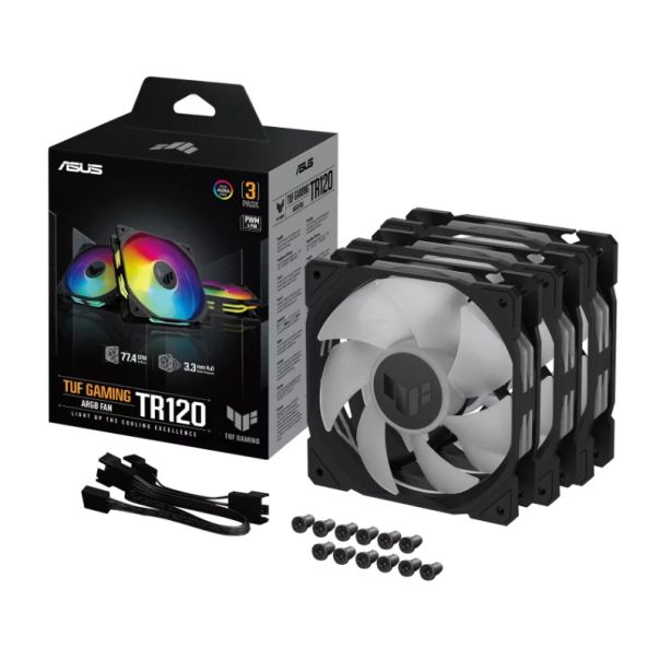 ASUS Ventilator TUF Gaming TR120 ARGB BLACK EDITION 3u1 - CAS02504