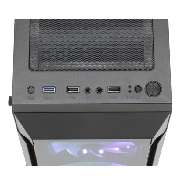 IG-MAX Gaming kućište N1903-7700L Reflex 4F, crna - CAS02519