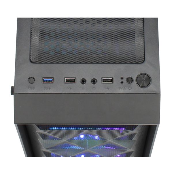 IG-MAX Kućište N1907-7700 Octagon 4F, crna - CAS02521