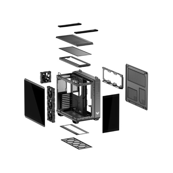 ASUS Gaming kućište GT502 Horizon TG ARGB BLACK TUF, crna - CAS02742