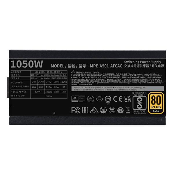 COOLER MASTER MWE Gold V2 1050W napajanje (MPE-A501-AFCAG-3EEU) 5Y - EP2577602