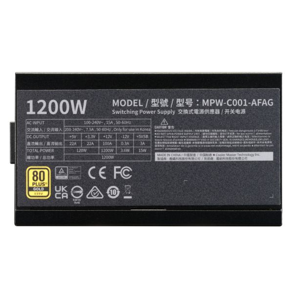 COOLER MASTER Elite Gold 1200W Napajanje (MPW-C001-AFAG-BEU) - EP2805148