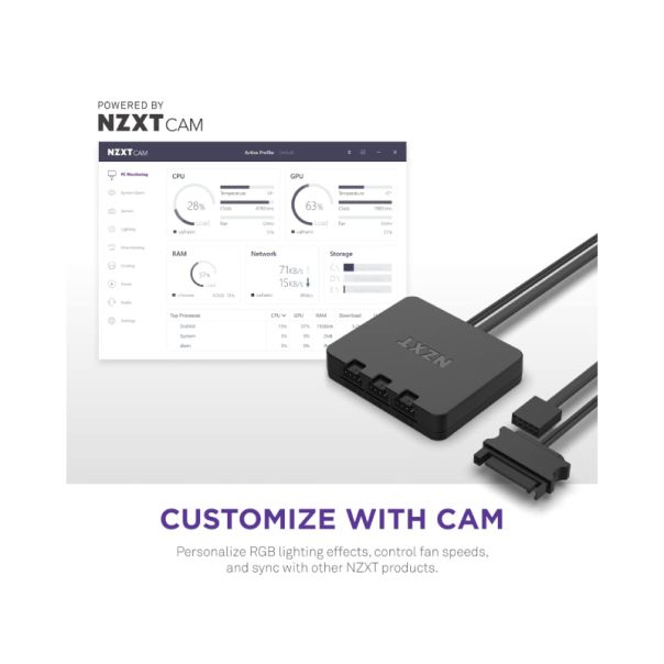 NZXT F140RGB Core 140mm ventilator crni (RF-D14SF-B1) - EP3083103
