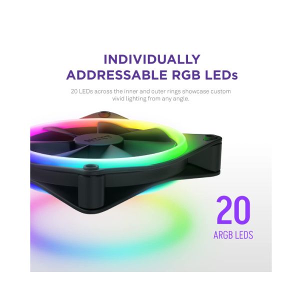 NZXT F140RGB Core 140mm ventilator crni (RF-D14SF-B1) - EP3083103
