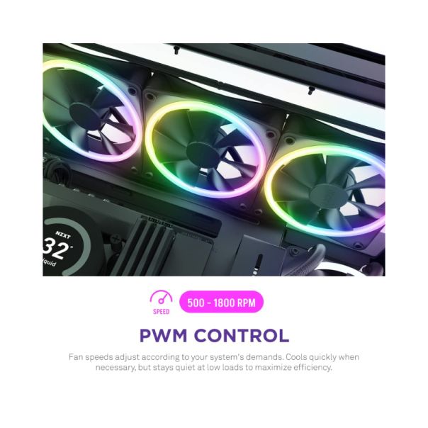 NZXT F140RGB Core 140mm ventilator crni (RF-D14SF-B1) - EP3083103