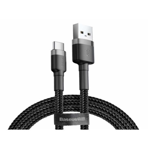 BASEUS Kabl Cafule USB To Type-C 3A 0.5m crna - CATKLF-AG1