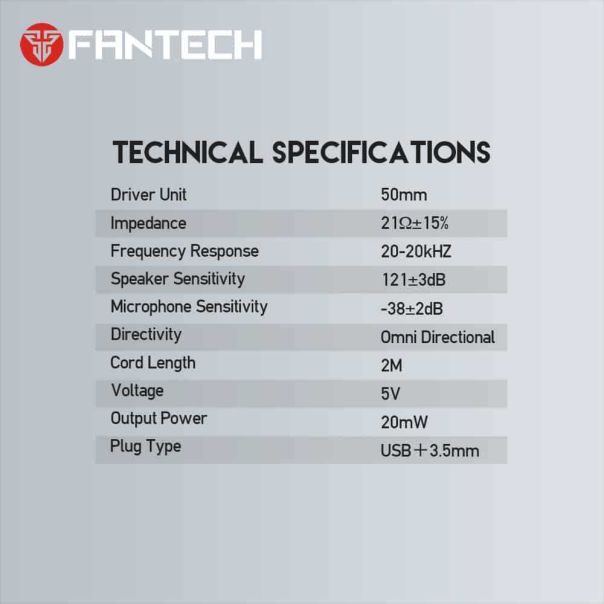 FANTECH Gejmerske slušalice HG20 CHIEF II CRNE - FT74292