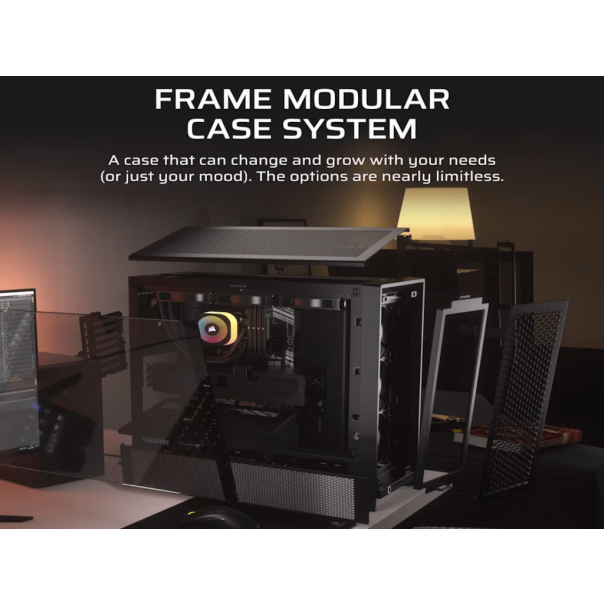 CORSAIR Kucište FRAME 4000D RS Mid-Tower/ATX/kaljeno staklo/bez napajanja/crna - EP2425840