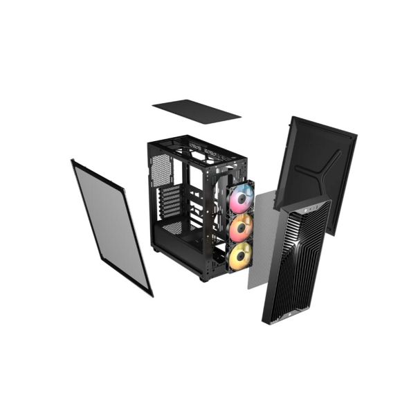 CORSAIR Kucište 3200D RS ARGB Mid-Tower/ATX/Mini-Itx/MicroATX/3xRS120/bez napajanja/crna - EP3109863