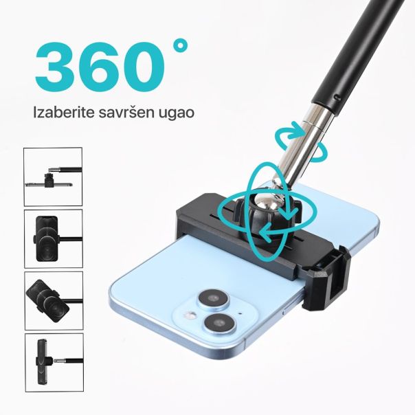 Drzac za mobilni telefon 360 crni - 221513