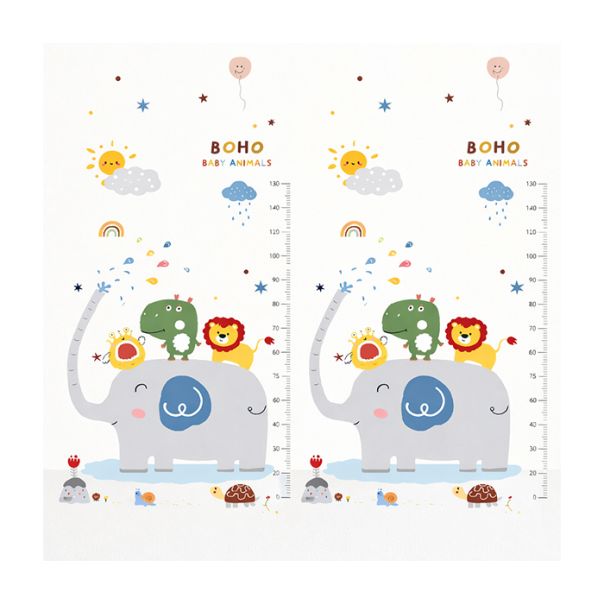 BBO SKLOPIVA PODLOGA ZA IGRU OD PENE (CC6603) - ELEPHANT & BABY ANIMALS (180x200x1cm) - EP3083390